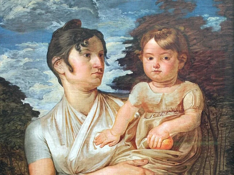 1777-Philipp Otto Runge - La moglie e il figlio dell'artista